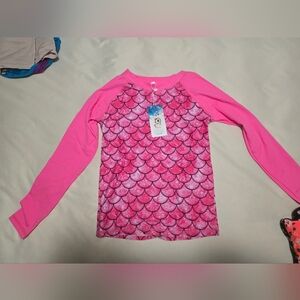Justice Pink Scale Kids Rashguard